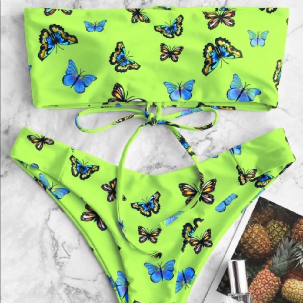 Zaful Butterfly Swimsuit